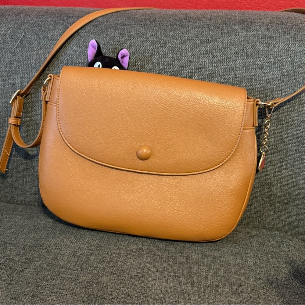 Tan Leather Crossbody Bag